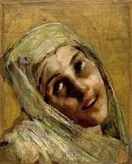 Giovanni Segantini, Viso di Madonna, 1882-1884, Oil on canvas