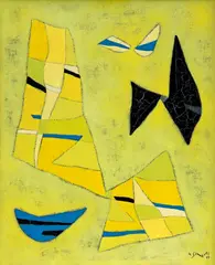Gustave Singier, Blonde à la campagne, 1955, Oil on canvas