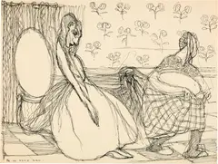 Je ne veux rien by Louis Soutter, 1930-1937, Pen and ink, sold Jun 2023
