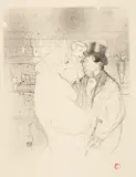Ida Heath au bar by Henri de Toulouse-Lautrec, 1894, Lithograph, sold Jun 2023