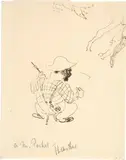 Le Crocodile, menu by Henri de Toulouse-Lautrec, 1896, Lithograph, sold Jun 2023