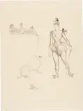 La dompteuse devant le tribunal by Henri de Toulouse-Lautrec, 1899, Lithograph, sold Jun 2023
