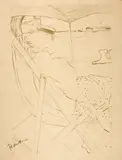 La passagère du 54, promenade en yacht by Henri de Toulouse-Lautrec, 1895, Lithograph, sold Jun 2023
