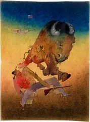 Otto Tschumi, Buffalo Bill, 1948, Tempera and pastel