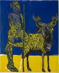 Markus Lüpertz, Der Hirte, 1987/1988, Coloured woodcut