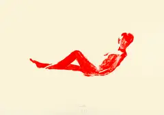 Chandler by Markus Raetz, 1979, Monotype with synthetic resin paint, sold Jun 2023