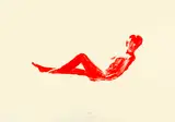 Markus Raetz, Chandler, 1979, Monotype with synthetic resin paint