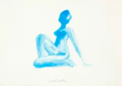 Serie von 3 Zeichnungen: logisch - normal - natürlich by Markus Raetz, 1979, Paste colour, mixed with pigment, sold Jun 2023
