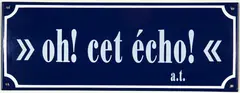 André Thomkins, Oh! cet écho!, 1969-1971, Enamel on iron sheet