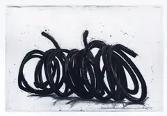 Bernar Venet, Four Indeterminate Lines, 2014, Etching