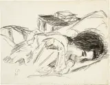 Cuno Amiet, Schlafende, 1917, Charcoal drawing