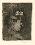 Cuno Amiet, Die zukünftige Gattin des Künstlers