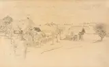 Albert Anker, Bauernhaus, Around 1897, Pencil drawing