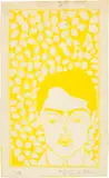 Cuno Amiet, Dr. Curt Blass, Kopf, 1908, Colour woodcut, proof in sulphur yellow on laid paper