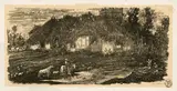 Rodolphe Bresdin, Cour de ferme, 1861, Etching