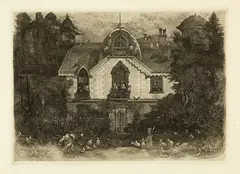 Rodolphe Bresdin, La  maison enchantée, 1871, Etching, transferred to stone