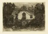 Rodolphe Bresdin, La  maison enchantée, 1871, Etching, transferred to stone