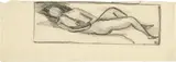 Hans Brühlmann, Liegende, 1910-1911, Pencil drawing