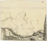 Hans Brühlmann, Vättis, Sommerwolken, 1910-1911, Pencil drawing
