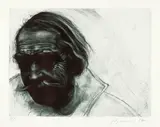 Hansjürg Brunner, Jean Tinguely, 1987, Drypoint and mezzotint