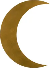 James Lee Byars, I Make the Moon, Cardboard with gold spray