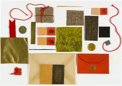 James Lee Byars, Some Ephemera, Around 1980, Collage of various small items