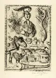 Marc Chagall, Le village, 1967, Line etching