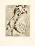 Marc Chagall, Le cheval au parapluie, Around 1926/1927, printed 1957, Etching