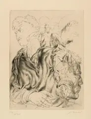 Hans Erni, Selbstbildnis. - Vermessung, 1943-1944, Etchings