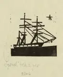 Lyonel Feininger, Dreimaster - Three-masted ship, 1929, Woodcut