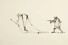 Paul Flora, Ohne Titel, 1964, Pointed pen and ink drawing