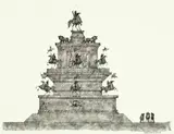 Paul Flora, Veteranen, ein Denkmal betrachtend