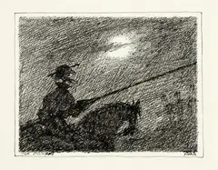 Paul Flora, Don Quichote, Around 1998, Pointed pen and ink drawing