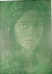 Franz Gertsch, Dominique, 1997, Colour serigraph