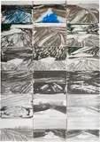 Roland Gfeller-Corthésy, Ohne Titel, 1982, Acrylic on paper, 18 pieces, on base