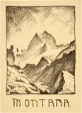 Giovanni Giacometti, Piz Duan von Maloja aus gesehen - MONTANA, Around 1922, Lithograph