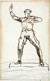 Ferdinand Hodler, Redner - Studie zu "Einmütigkeit"