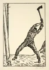 Ferdinand Hodler, Der Holzfäller, 1908-1910, Lithograph