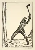 Ferdinand Hodler, Der Holzfäller, 1908-1910, Lithograph