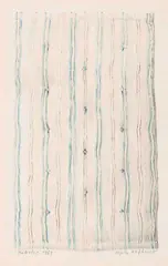 Alfred Hofkunst, Matratze. - Seestudie, 1969 and 1980, 2 drawings in colour pencil. - Chalk