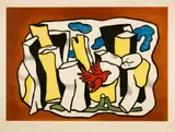 Fernand Léger, L'oiseau rouge dans le bois, 1953, Colour aquatint after a gouache