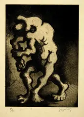 Chemin de l'exile by Jacques Lipchitz, 1945, Etching and aquatint, sold Jun 2023