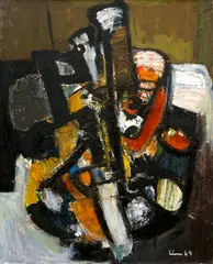 Komposition by Carl Walter Liner, 1964, Oil on canvas, sold Jun 2023