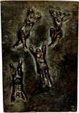 Alfred Lörcher, Frauen im Sonnenbad, 1954, Bronze