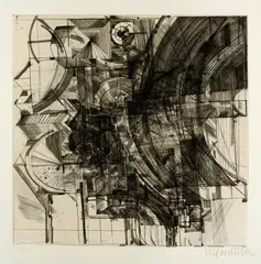 Bernhard Luginbühl, Kupferstich IV. - Kupferstich IV, 1960, 2 copper engravings