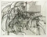 Bernhard Luginbühl, Grosser Zyklop II, 1970, Copper engraving on two plates. Printed on two sheets