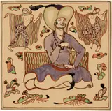 Elena Luksch-Makowsky, Orientale und Tänzerinnen, 1907, Watercolour, over a light preliminary drawing in pencil