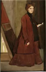 Selbstbildnis als Schwangere by Elena Luksch-Makowsky, 1901, Watercolour, charcoal and opaque white, sold Jun 2023