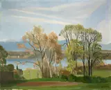 Eugène Louis Martin, Am Genfersee, 1934, Oil on canvas