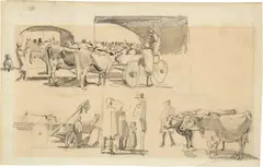 Barthélemy Menn, Skizzen aus dem Süden, Pencil drawing